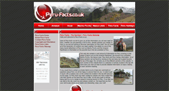 Desktop Screenshot of peru-facts.co.uk